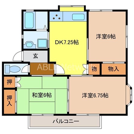 サンビレッジハイツの物件間取画像